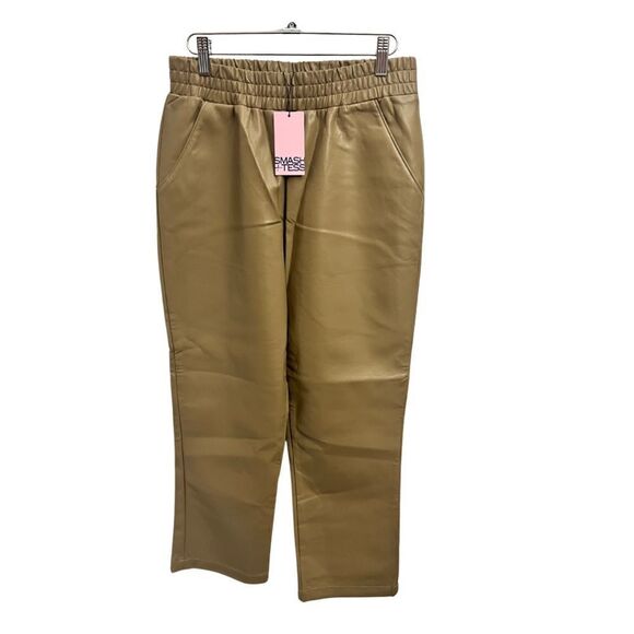 Smash + Tess Murphy Vegan Leather Pant in Taupe - Picture 2 of 7